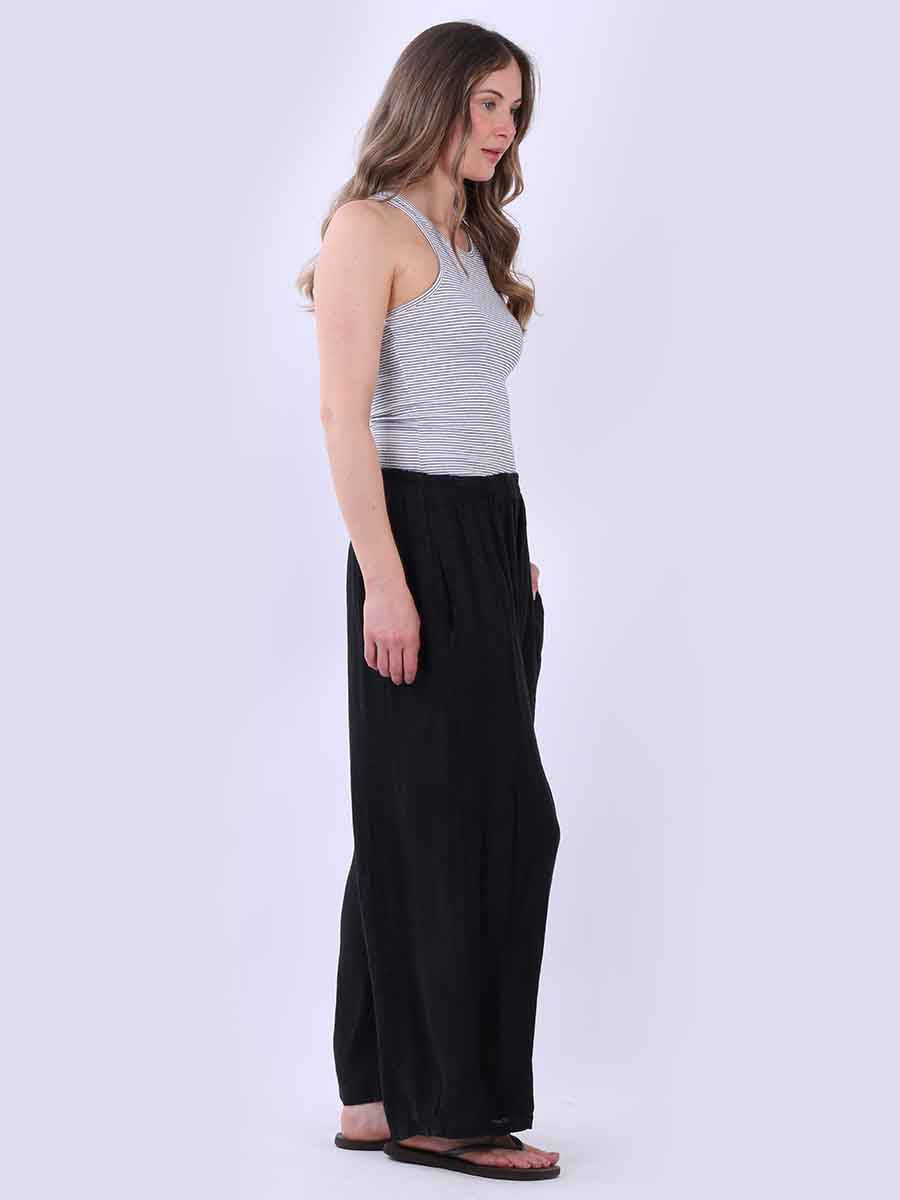 Women Plain Linen Slouchy Trouser