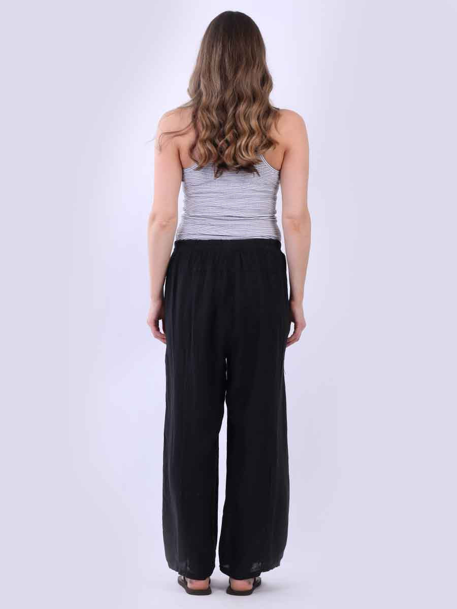 Women Plain Linen Slouchy Trouser