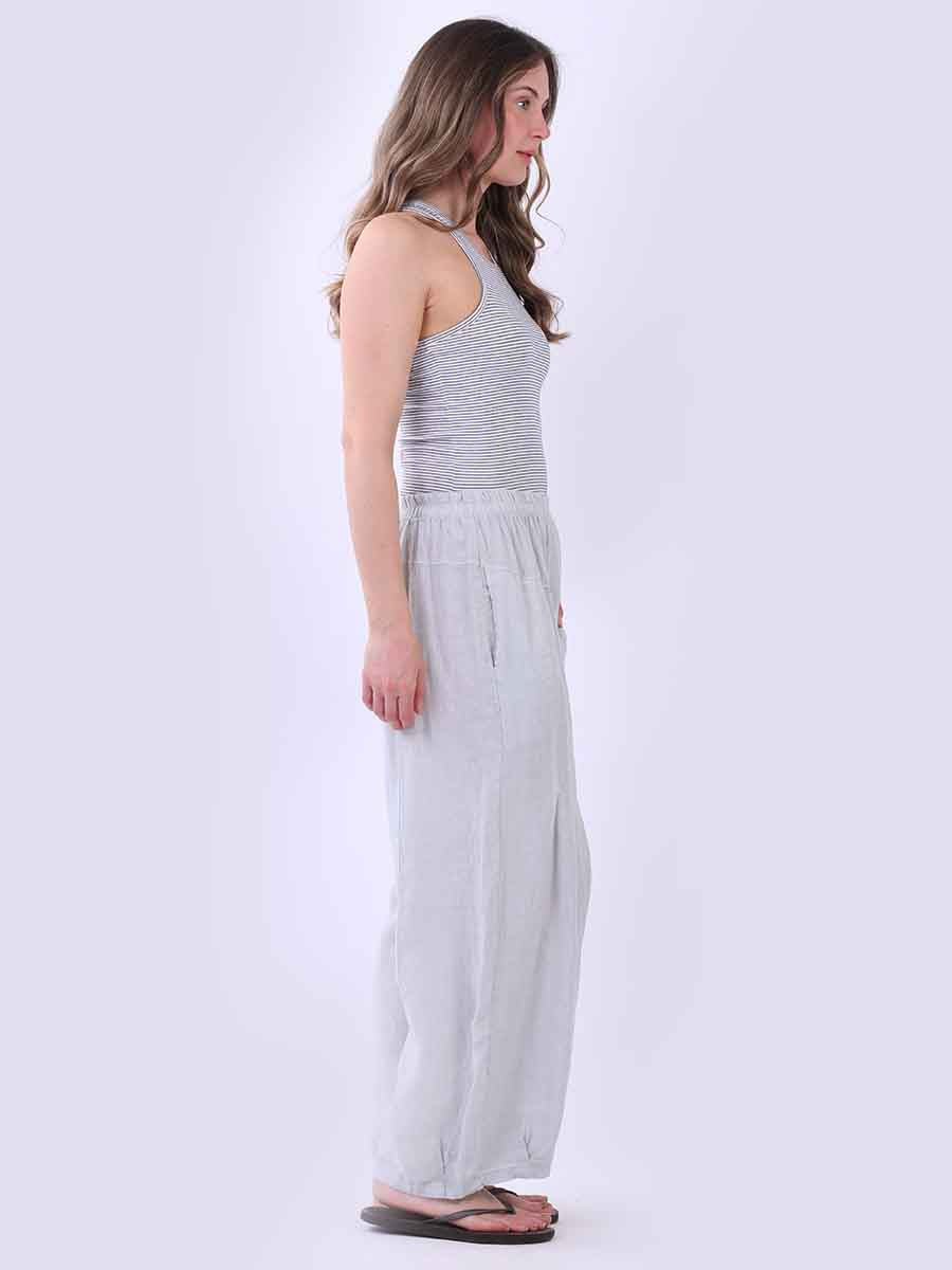 Women Plain Linen Slouchy Trouser