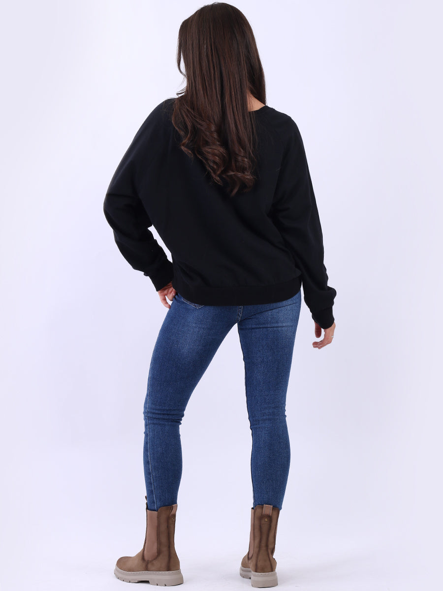 Women Cotton Solid Crop Sweat Top