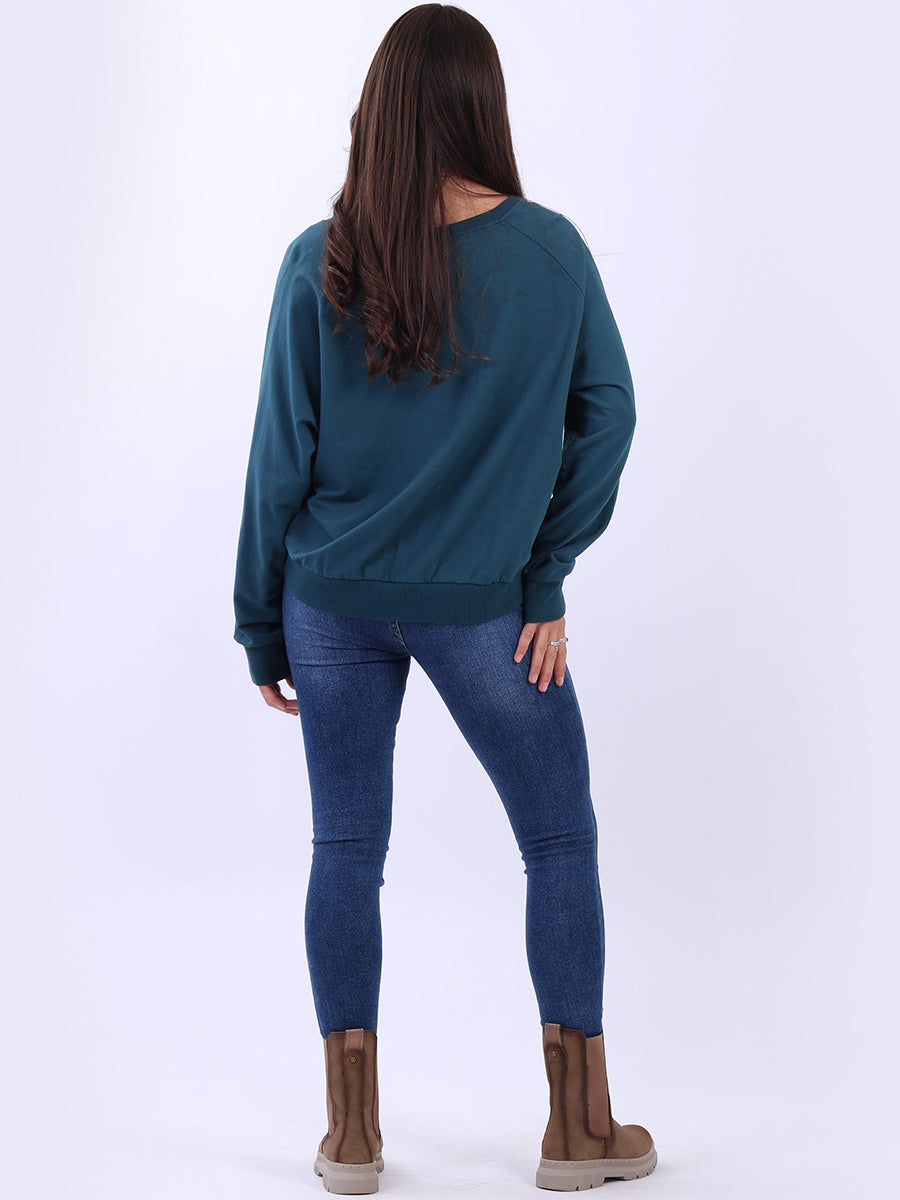Women Cotton Solid Crop Sweat Top