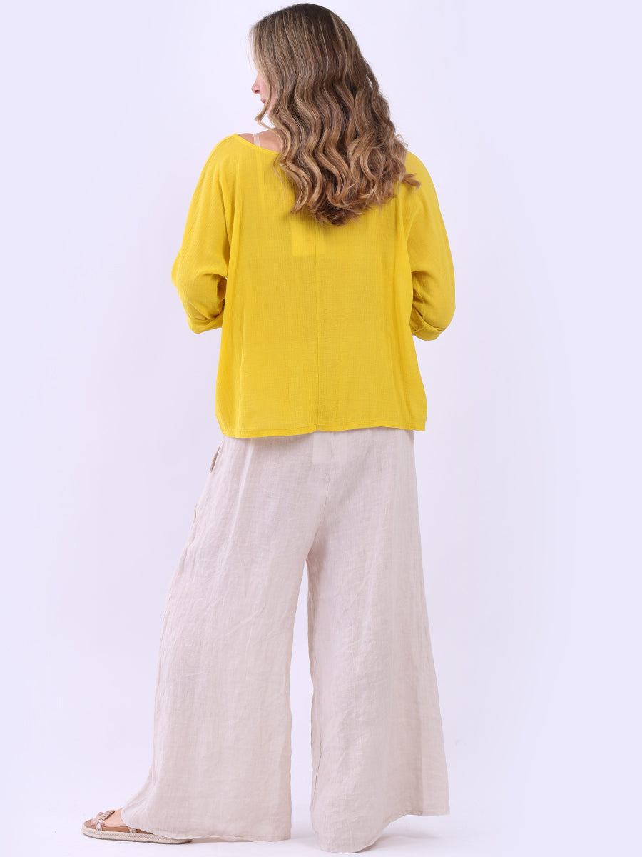 Plain Cotton Summer Baggy Crop Top