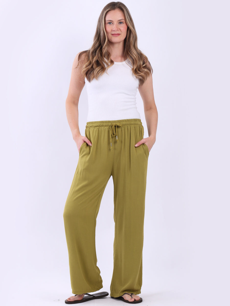 Women Plain Straight Leg Trouser