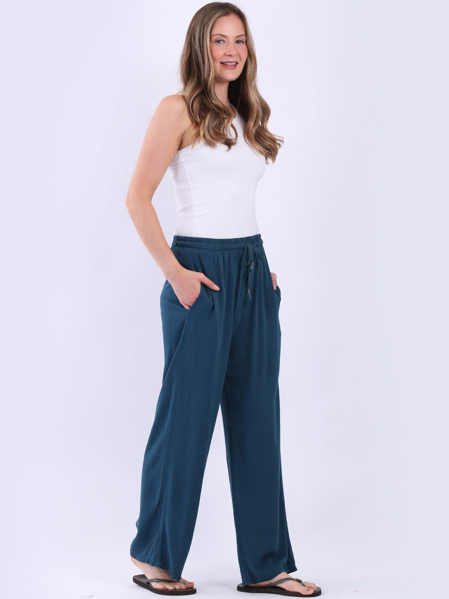 Women Plain Straight Leg Trouser