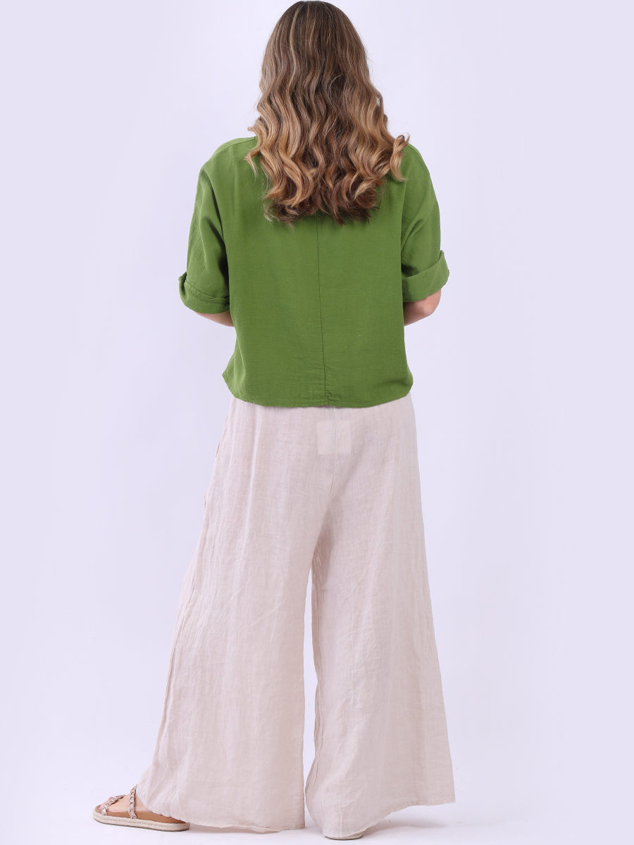 Italian Plain Vintage Wash Crop Top