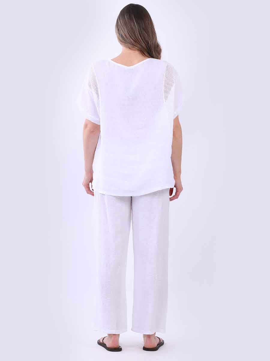Plain Mesh Net Linen Baggy Top