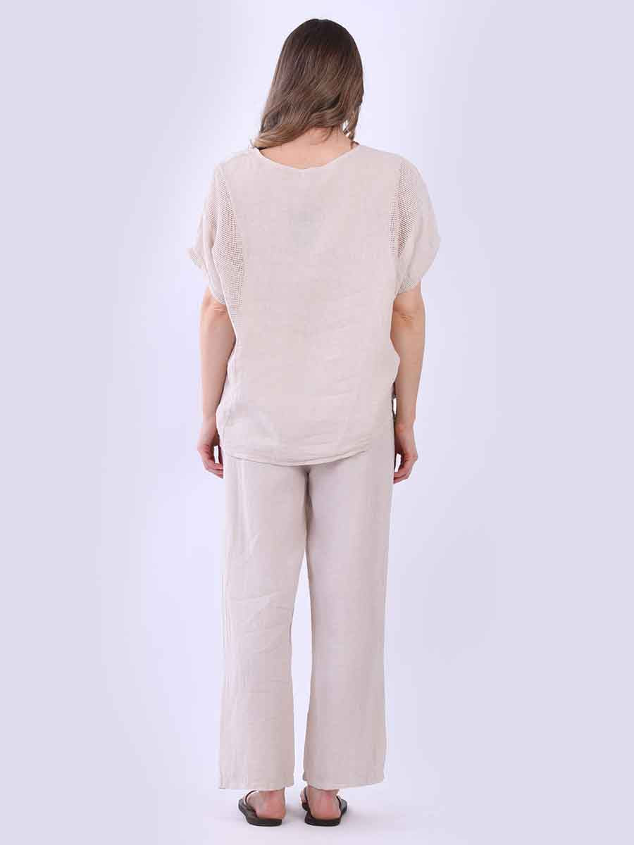 Plain Mesh Net Linen Baggy Top
