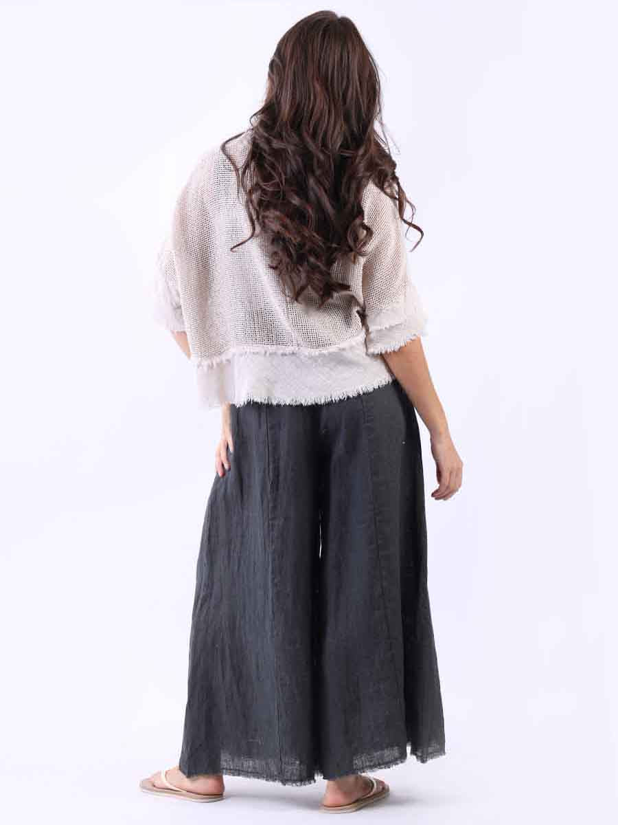 Plain Mesh Net Lagenlook Batwing Top
