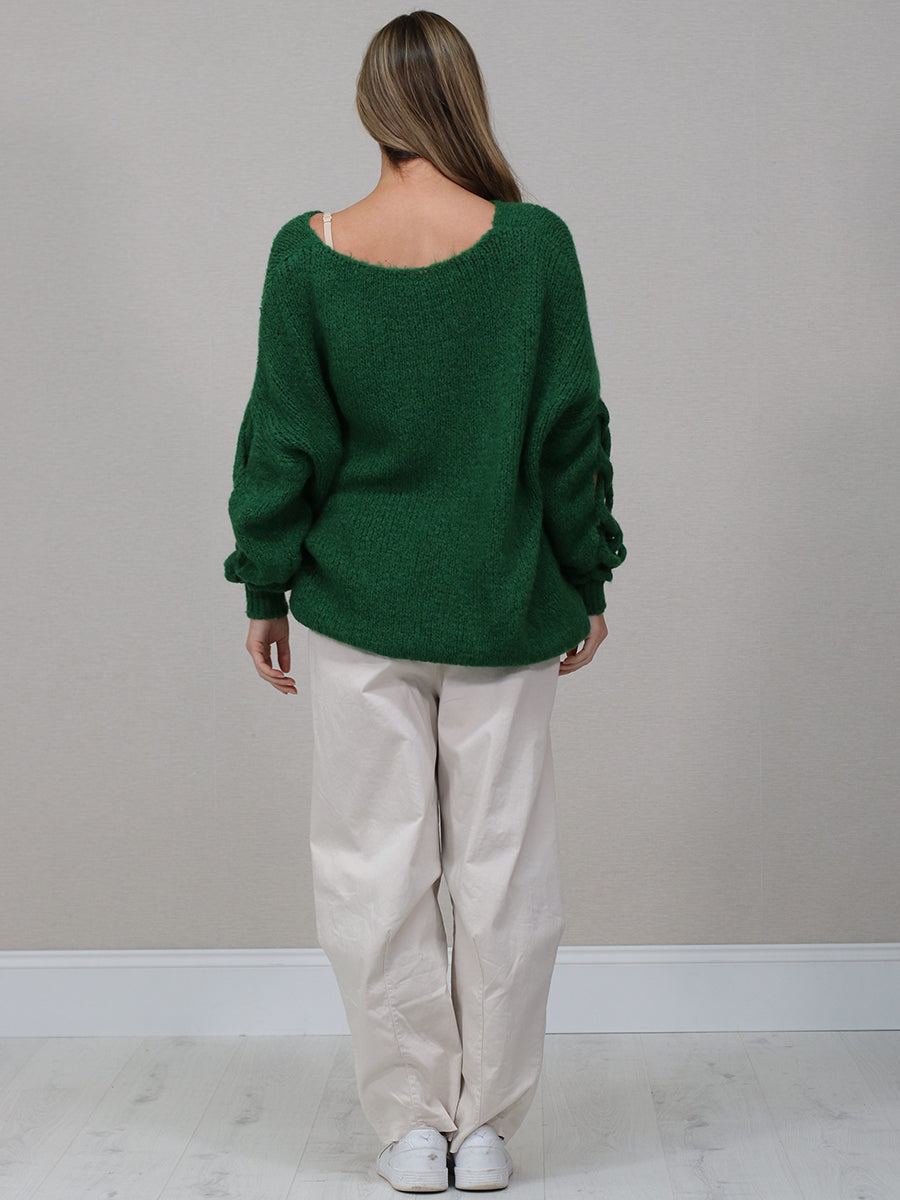 Oversized Solid Knit Boxy Jumper