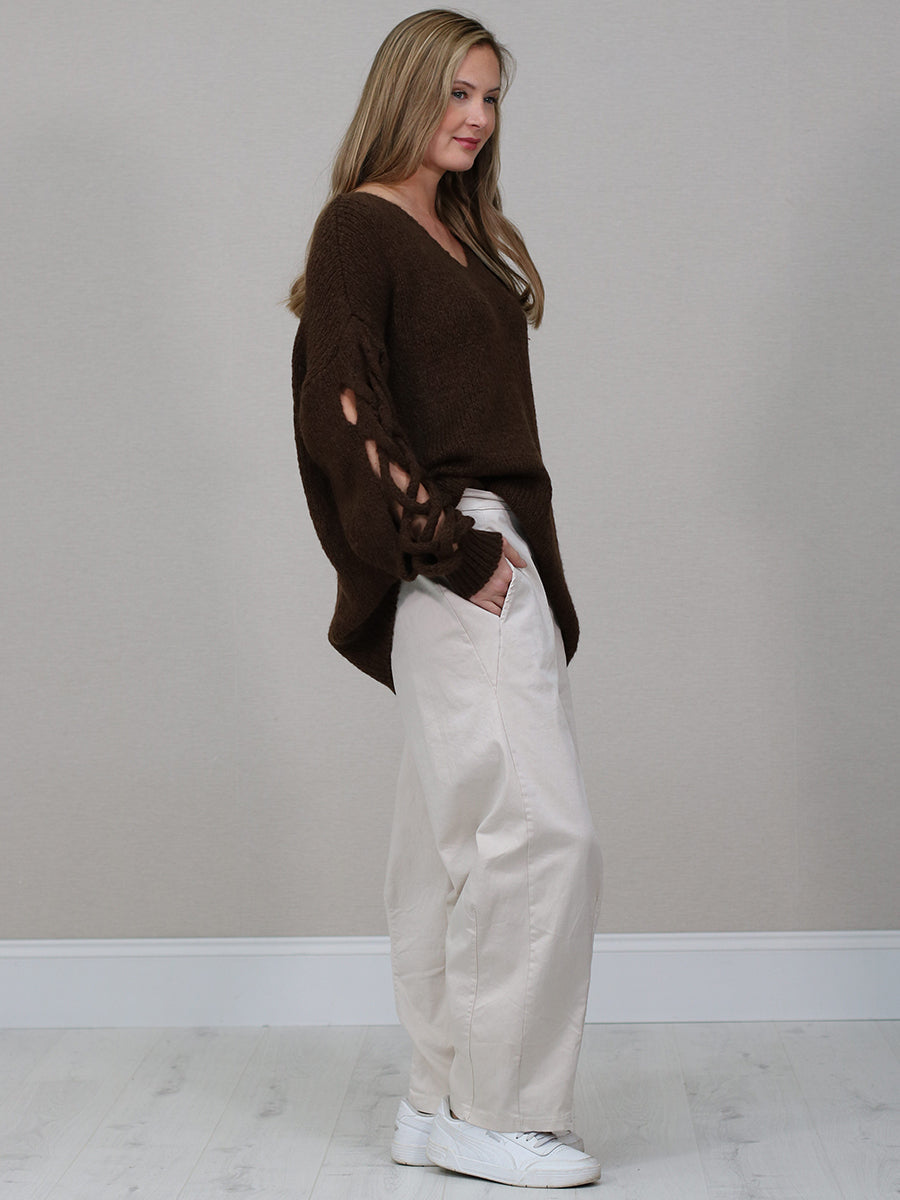 Oversized Solid Knit Boxy Jumper