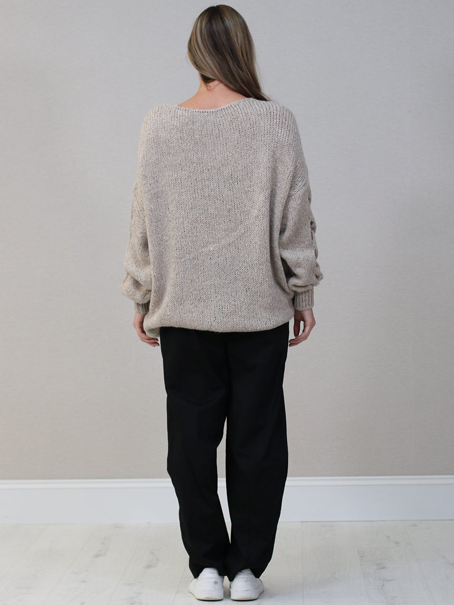 Oversized Solid Knit Boxy Jumper
