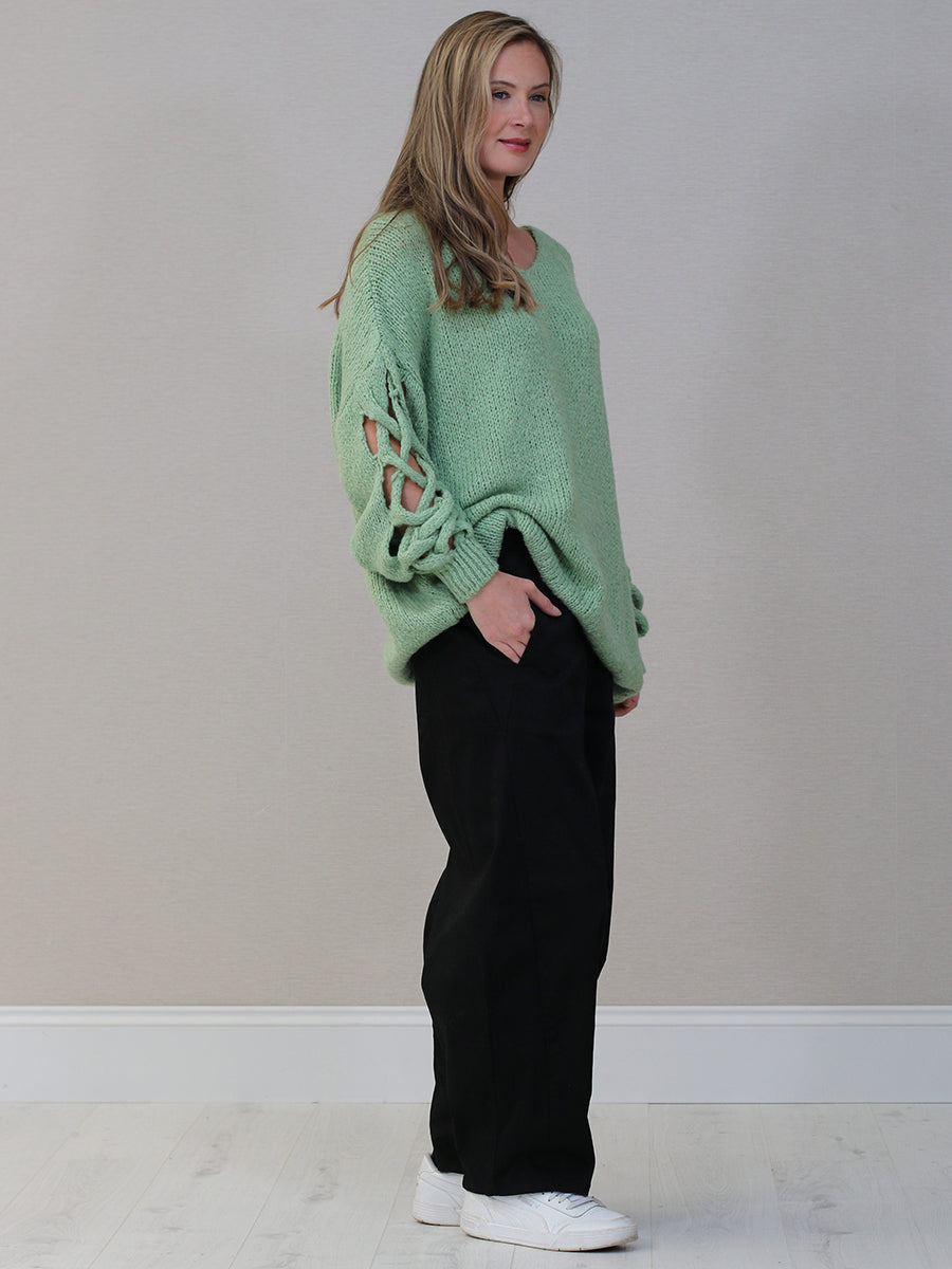 Oversized Solid Knit Boxy Jumper