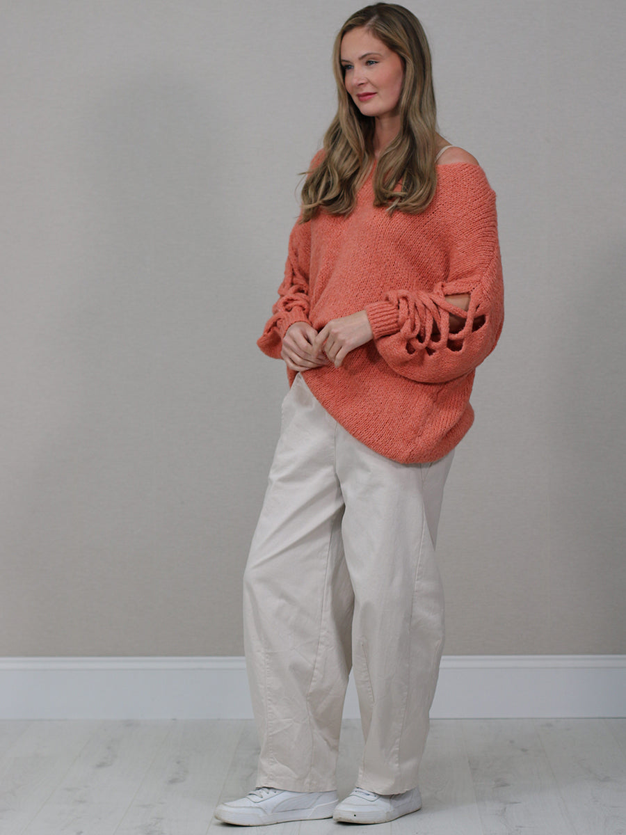 Oversized Solid Knit Boxy Jumper