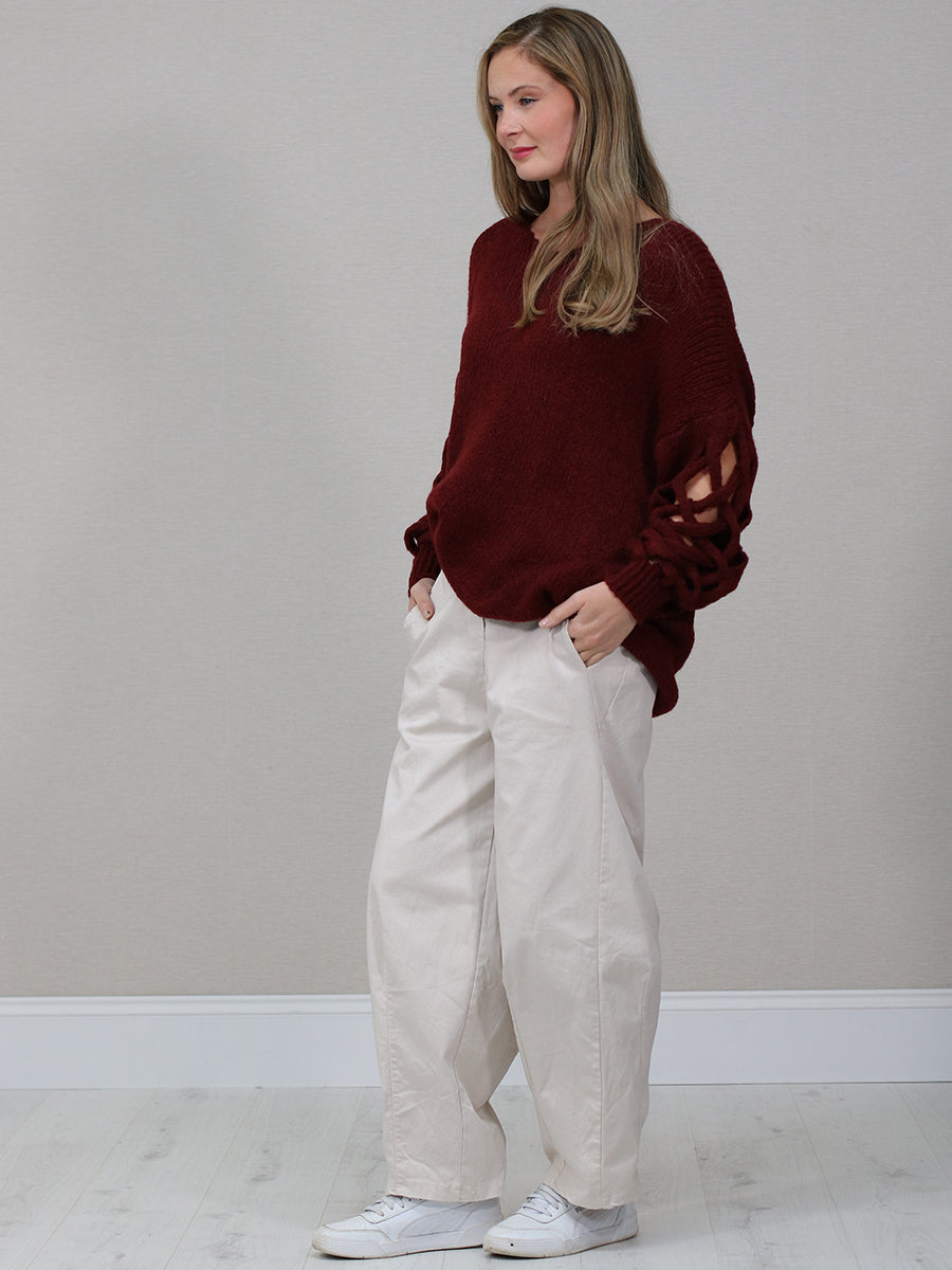 Oversized Solid Knit Boxy Jumper