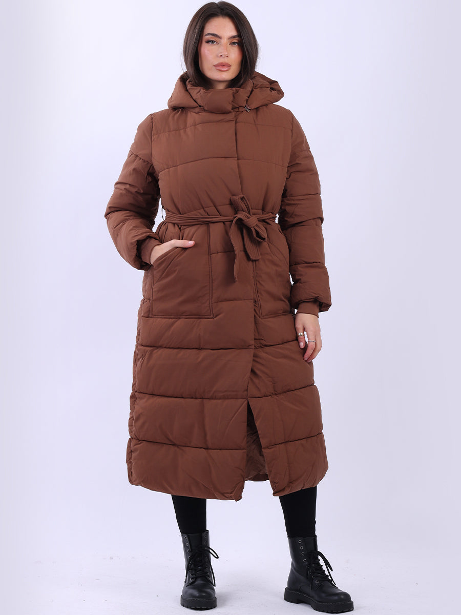 Made In Italy Women Oversized Puffer Padded Hoodie Coat