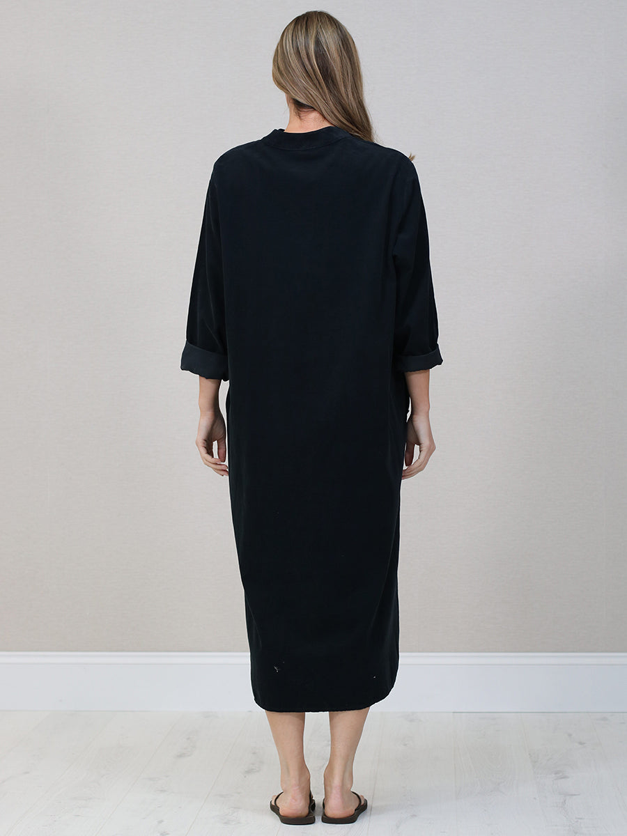 Italian Solid Corduroy Oversized Dress