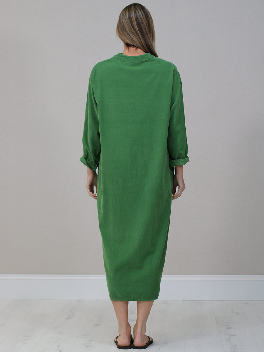 Italian Solid Corduroy Oversized Dress