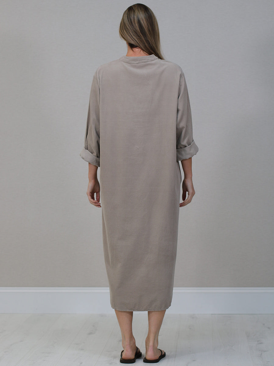 Italian Solid Corduroy Oversized Dress