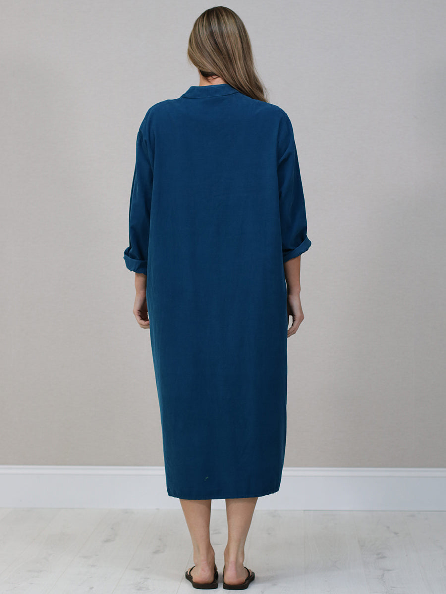Italian Solid Corduroy Oversized Dress
