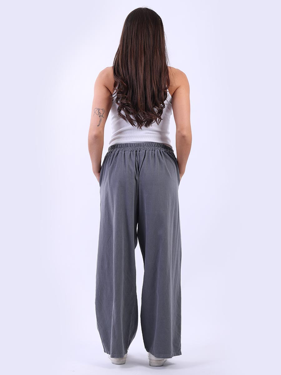 Cozy Side Pocket Cotton Corduroy Wide Leg Palazzo
