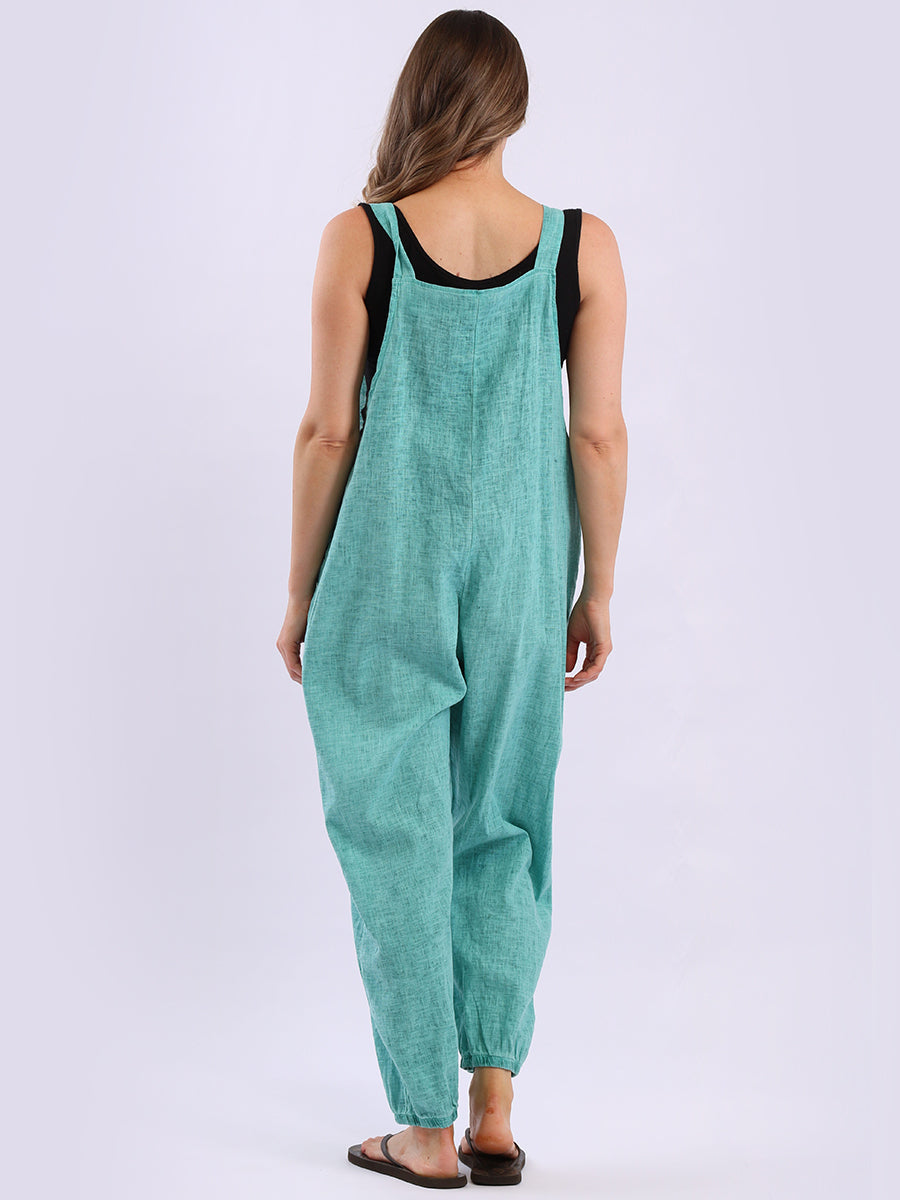 Linen Vintage Washed Strappy Jumpsuit