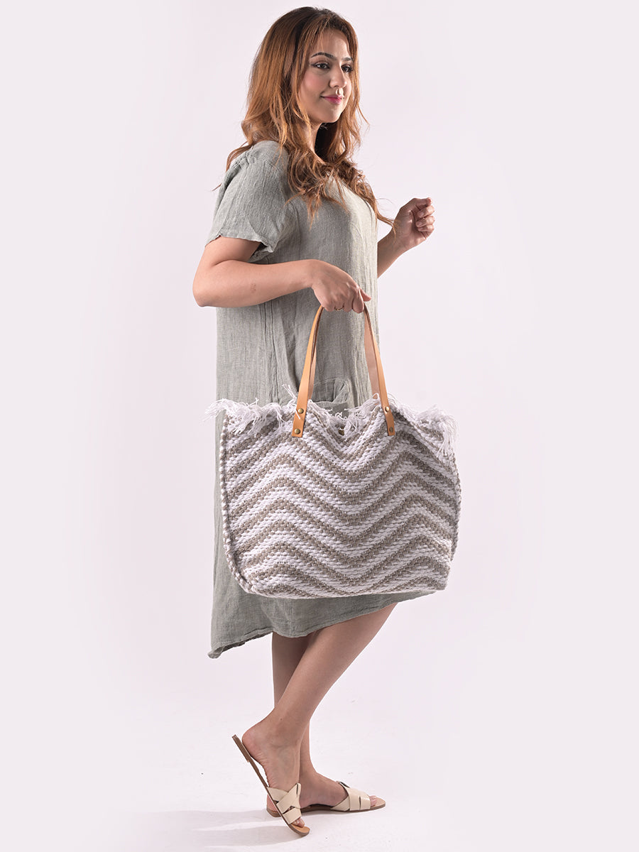 Solid Linen Vintage Wash Midi Dress