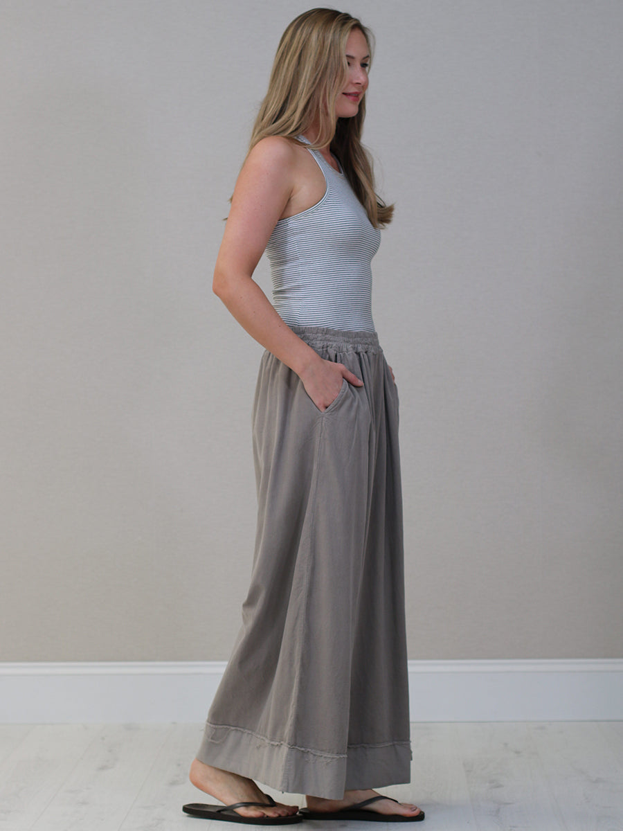 Solid Corduroy Wide Leg Palazzo