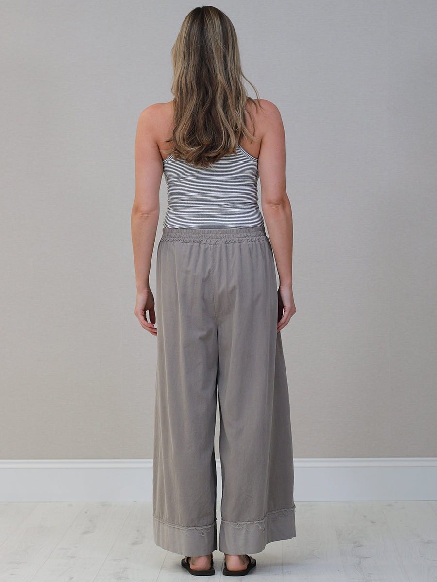 Solid Corduroy Wide Leg Palazzo