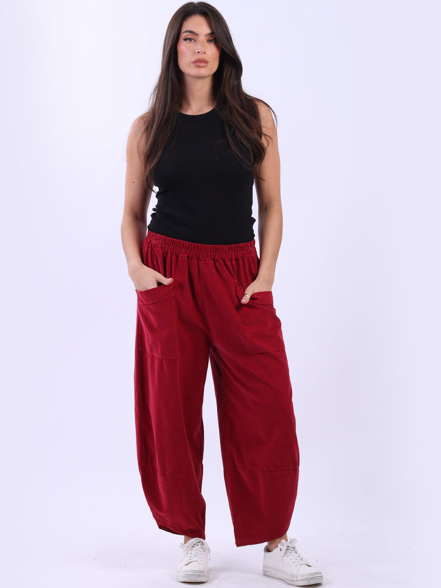 Women Solid Corduroy Cotton Trouser