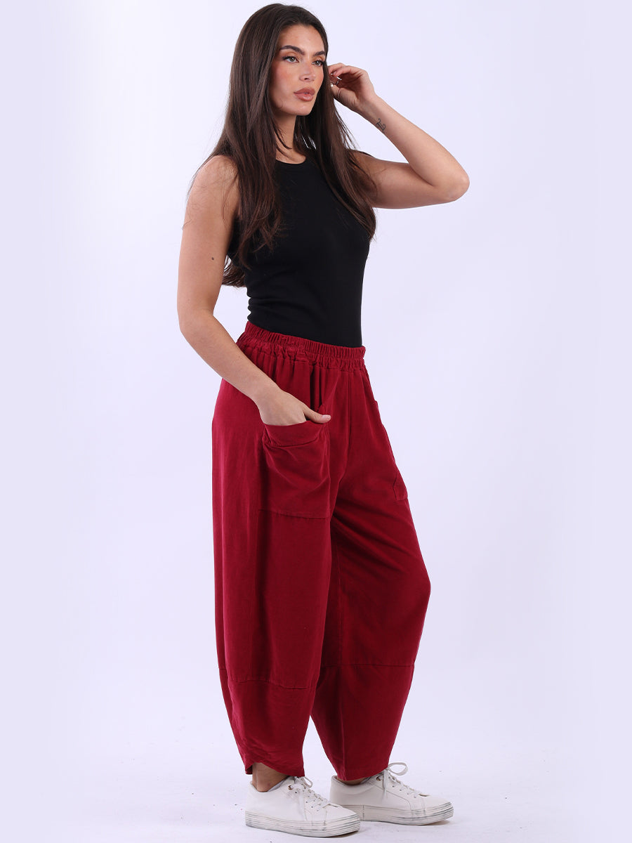 Women Solid Corduroy Cotton Trouser