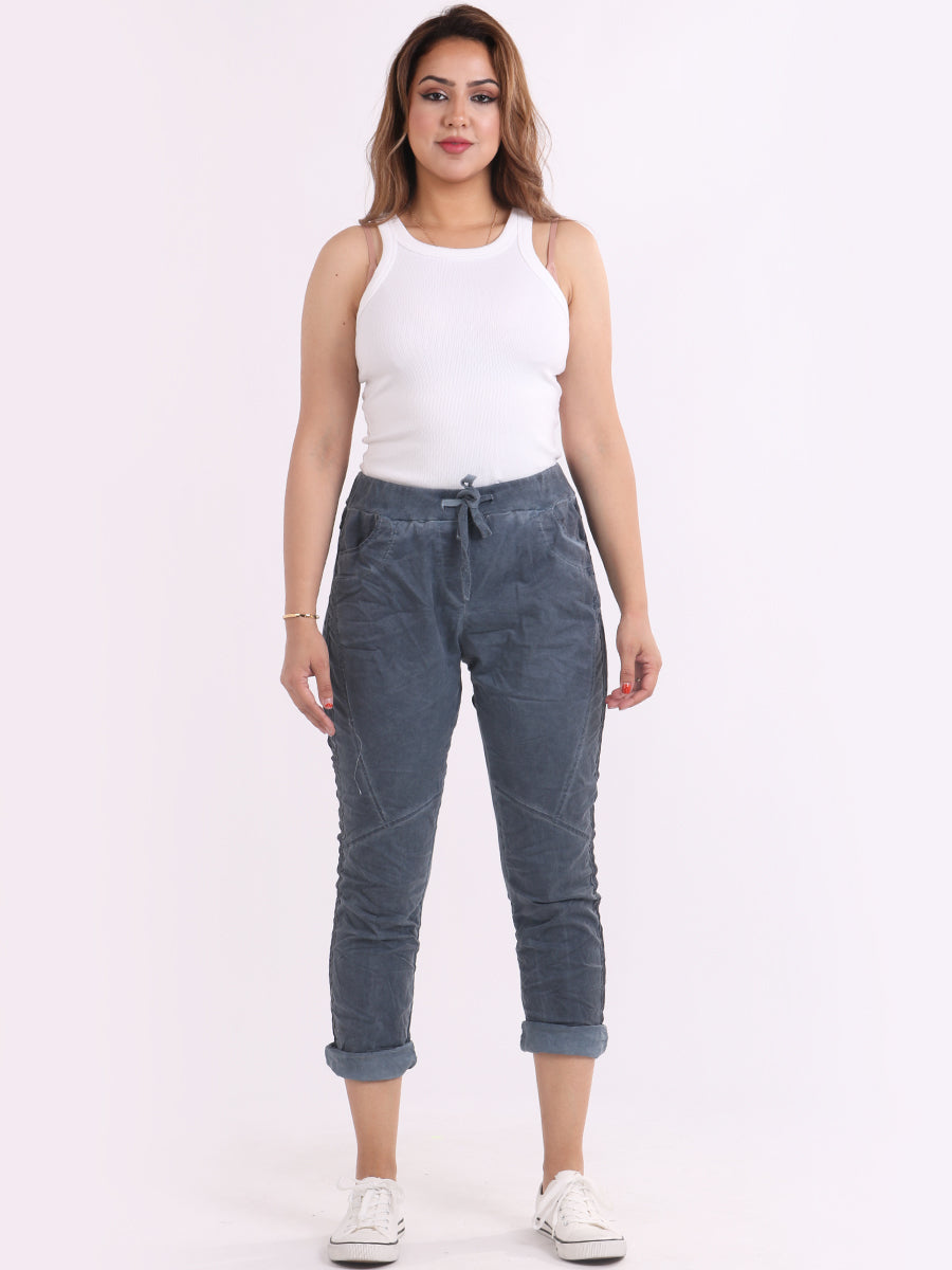 Ladies Cotton Cold Wash Dye Denim Joggers