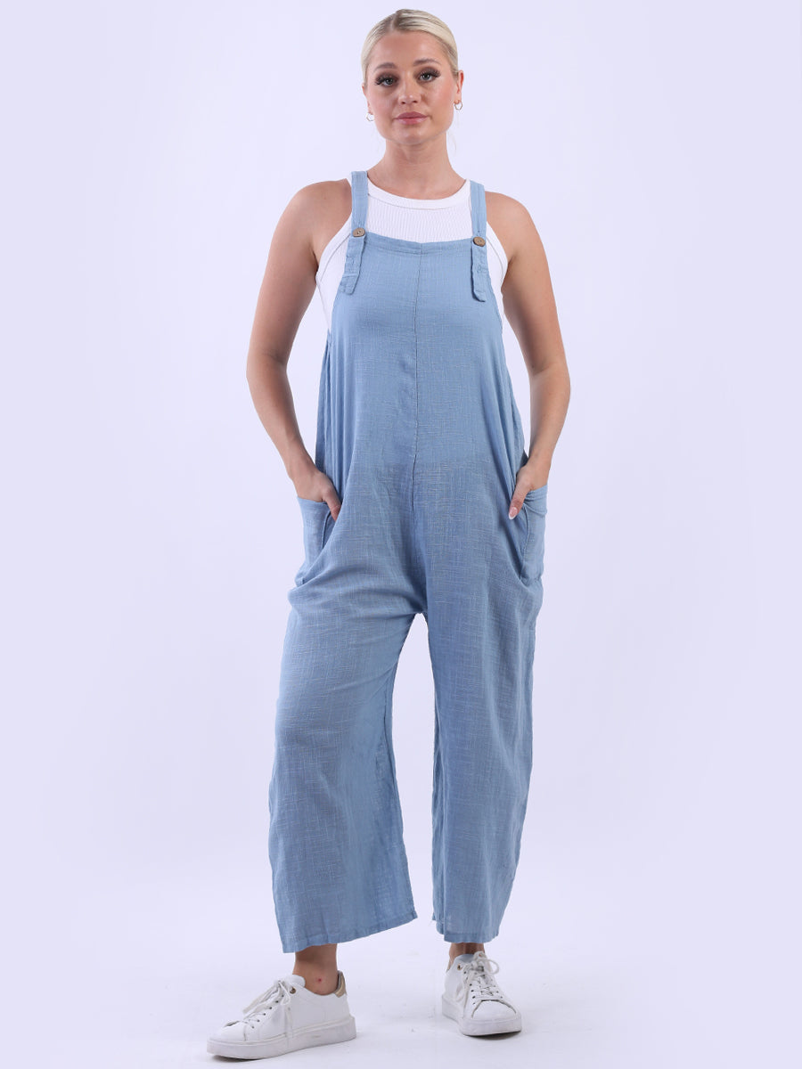 Solid Cotton Dungaree Denim
