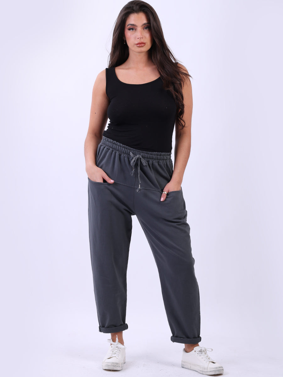 Universal Fit Plain Cotton Slouchy Trouser