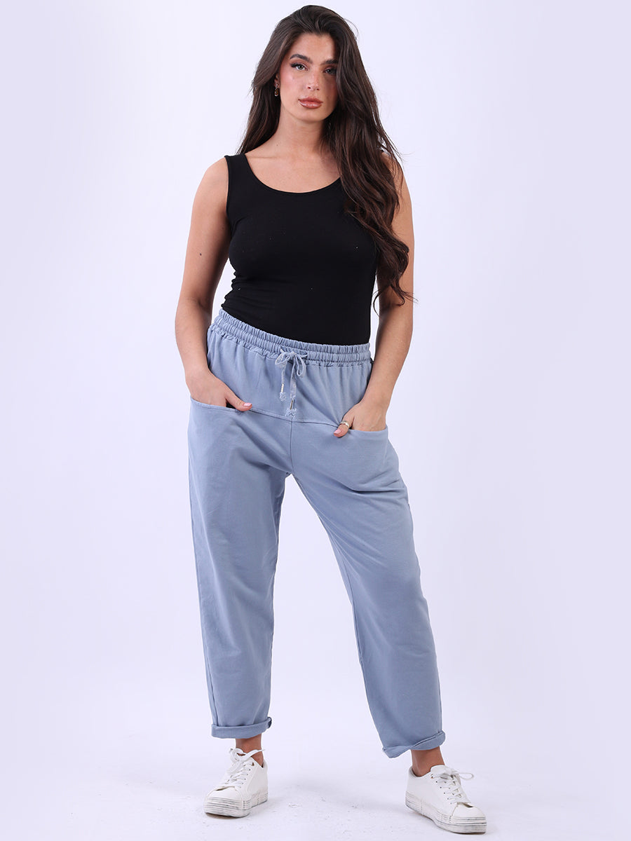 Universal Fit Plain Cotton Slouchy Trouser
