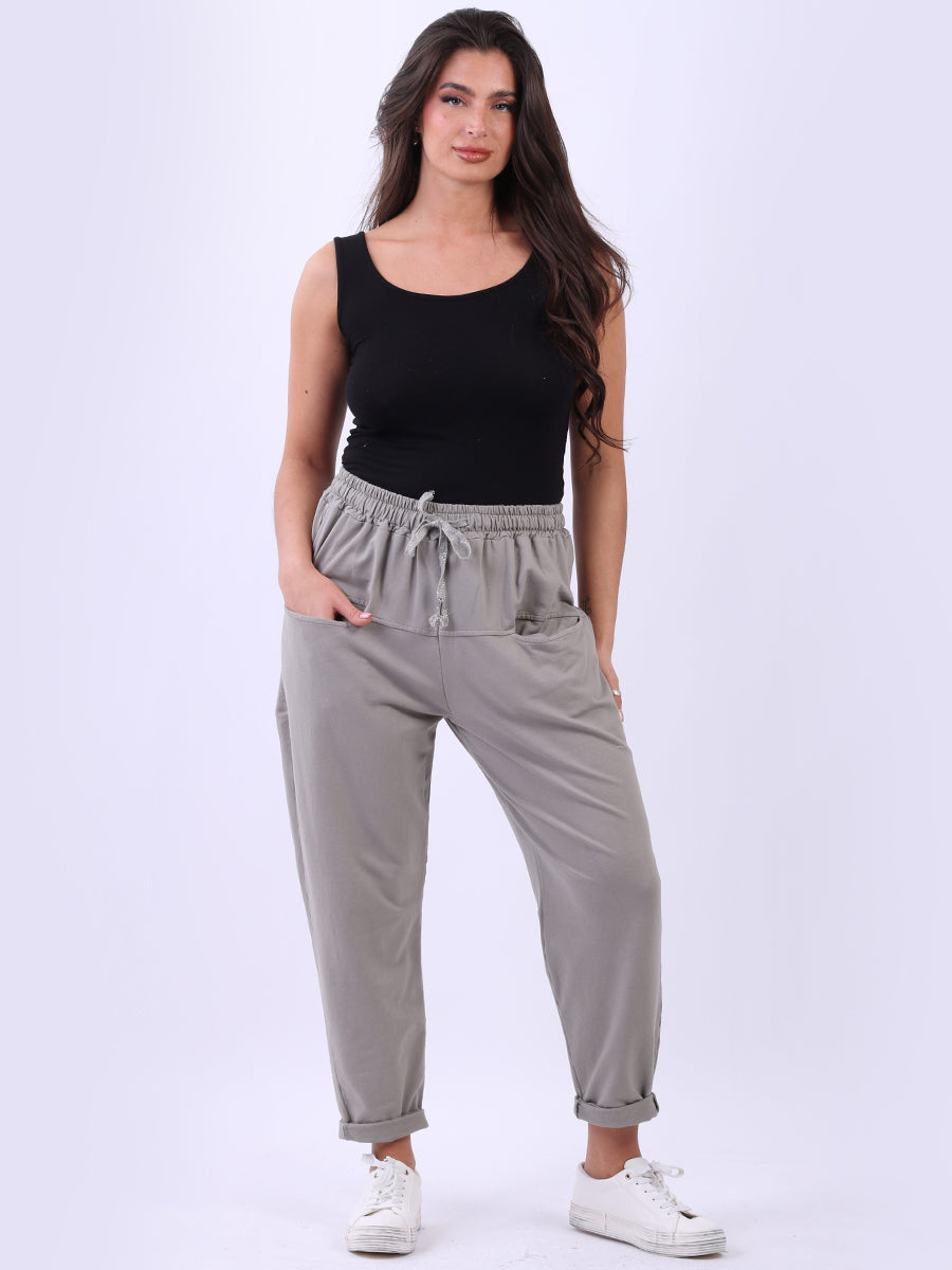 Universal Fit Plain Cotton Slouchy Trouser