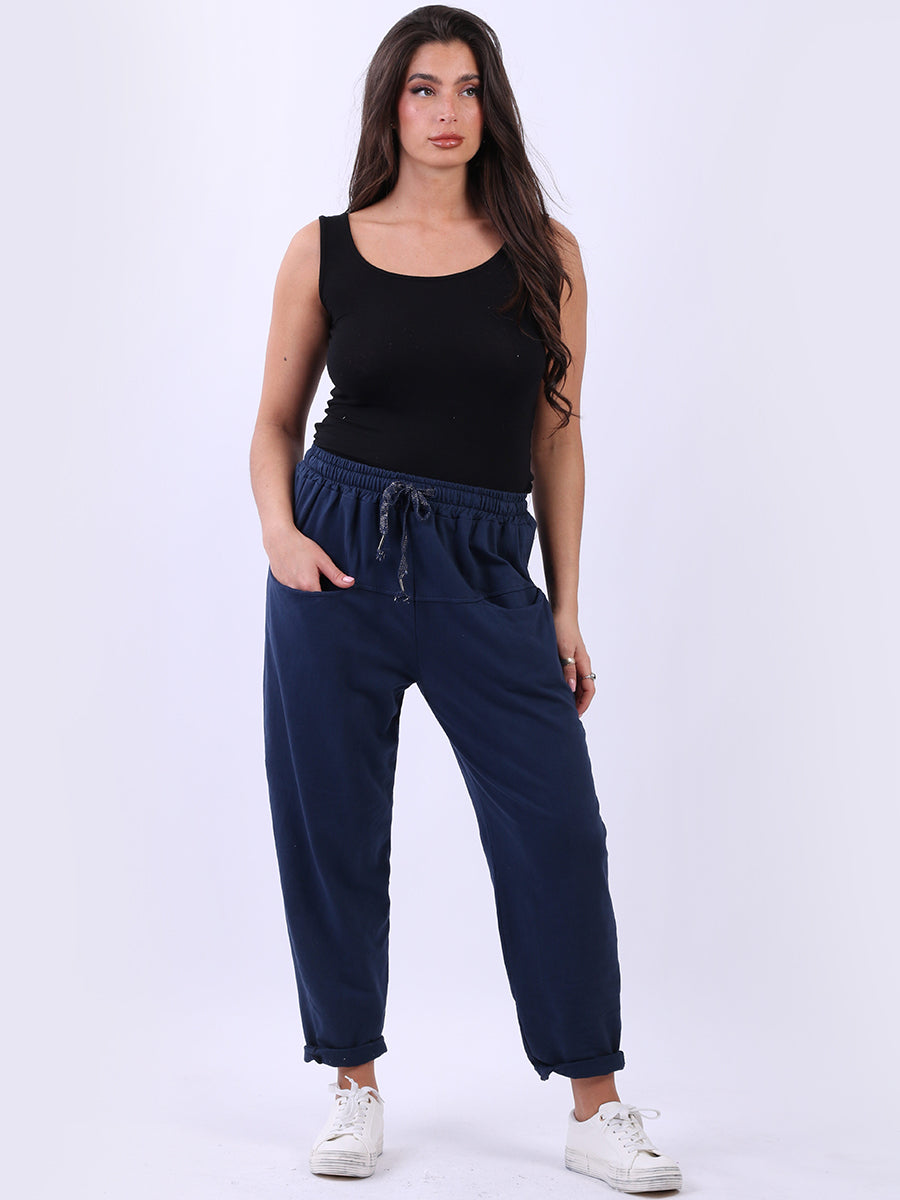 Universal Fit Plain Cotton Slouchy Trouser