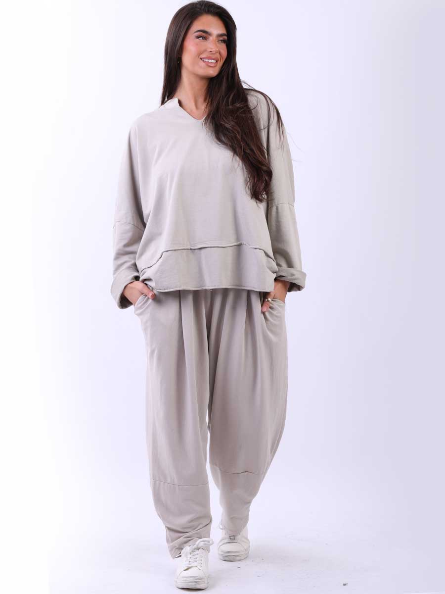 Women Solid Cotton Baggy Tunic Top