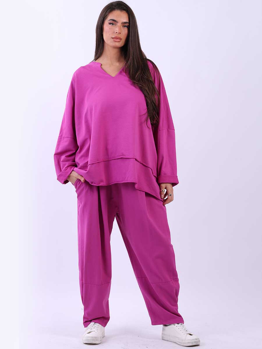 Women Solid Cotton Baggy Tunic Top