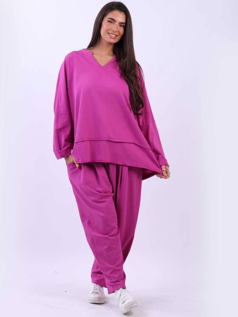 Women Solid Cotton Baggy Tunic Top