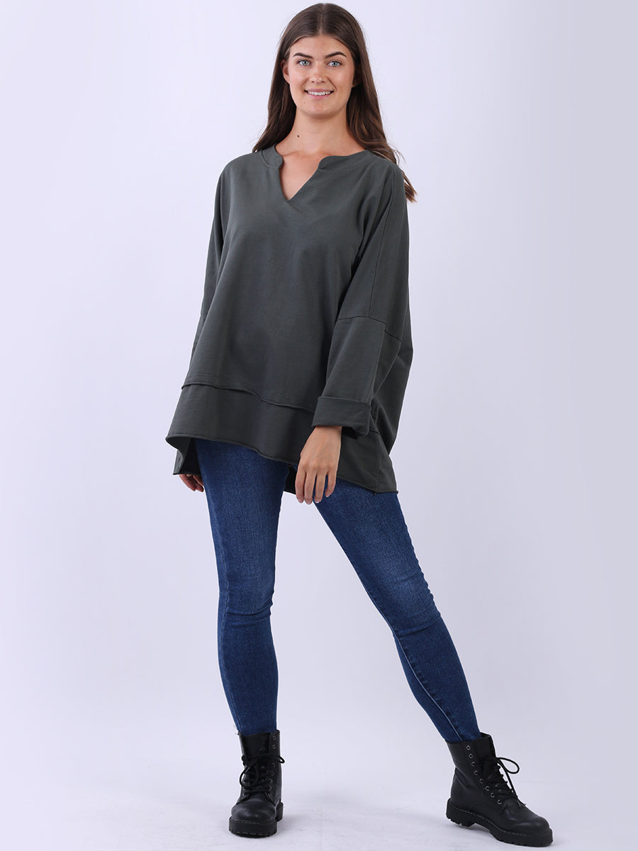Baggy Solid Cotton Top