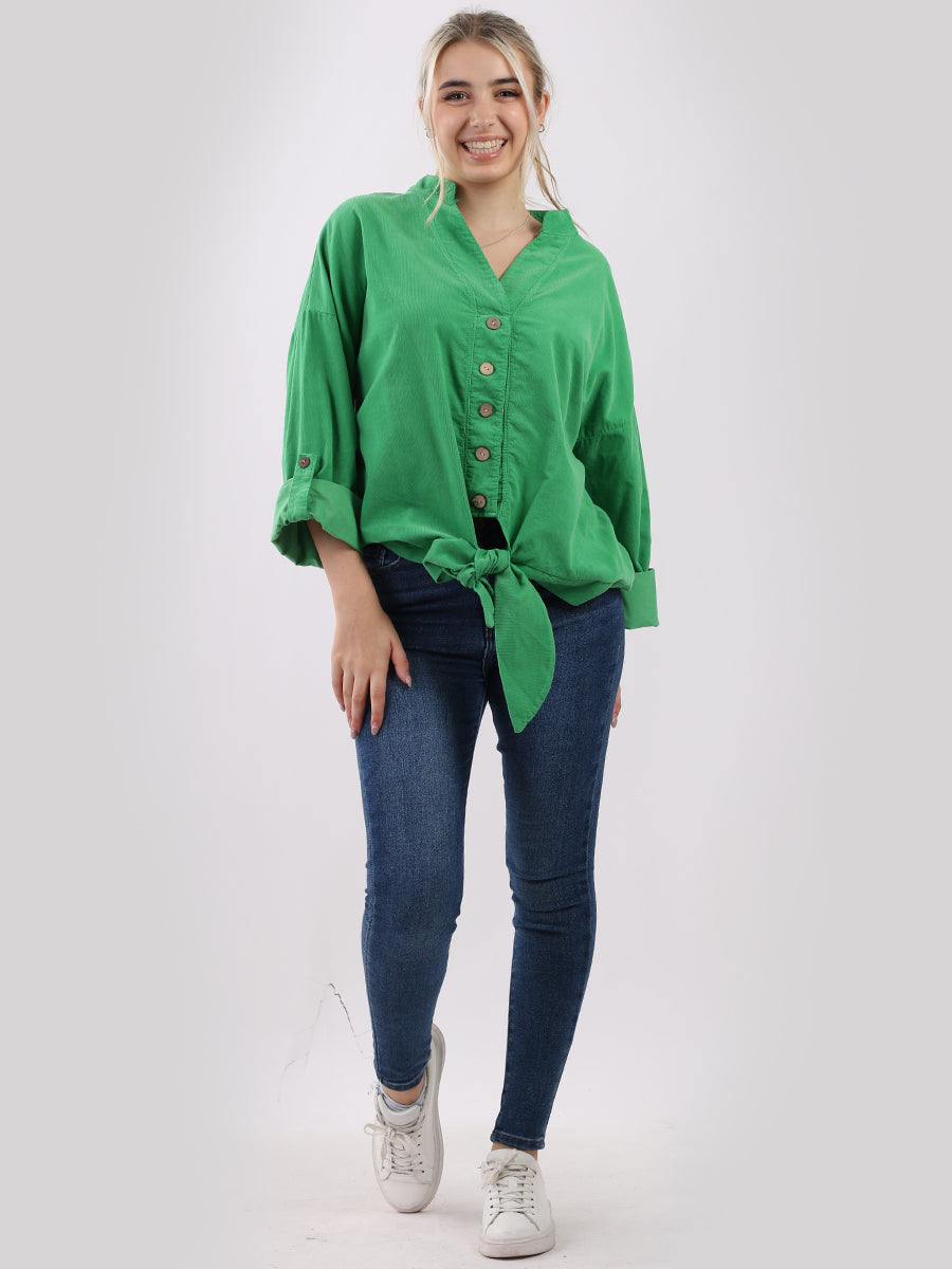 Cotton Corduroy Lagenlook Crop Top