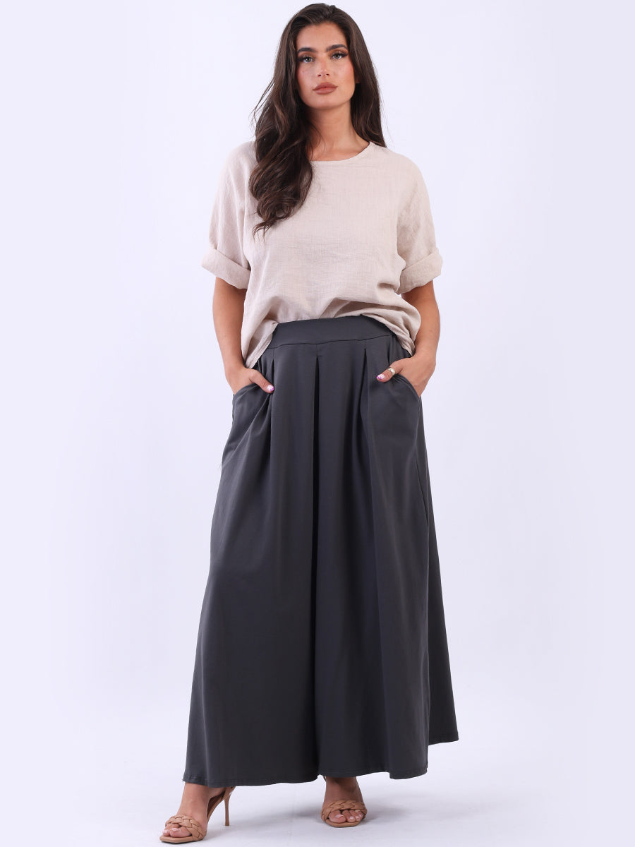 Wide Leg Cotton Palazzo