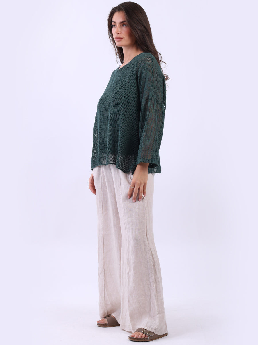 2 Layered Mesh Net Cotton Crop Top