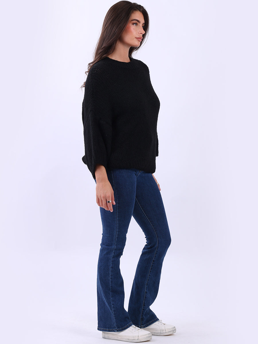 Women Cozy Wool Knit Crop Jumper