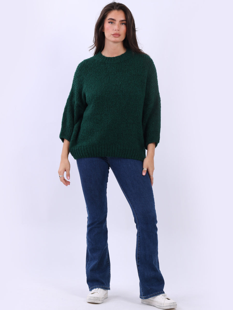 Women Cozy Wool Knit Crop Jumper