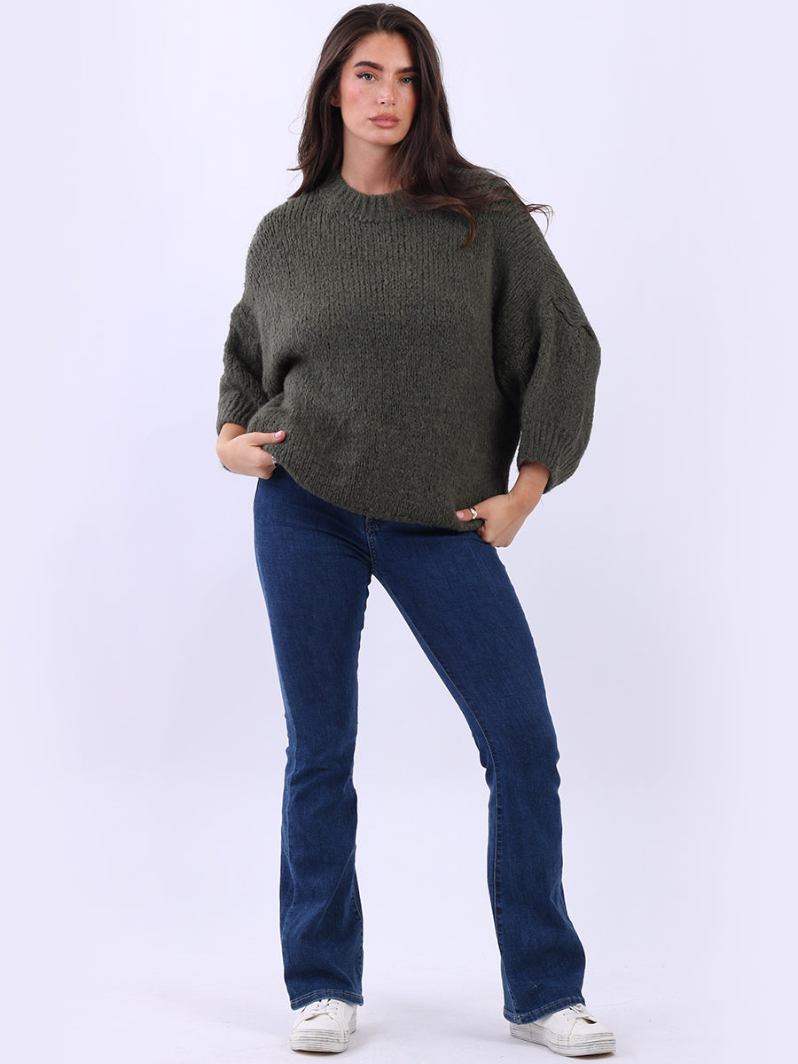 Women Cozy Wool Knit Crop Jumper