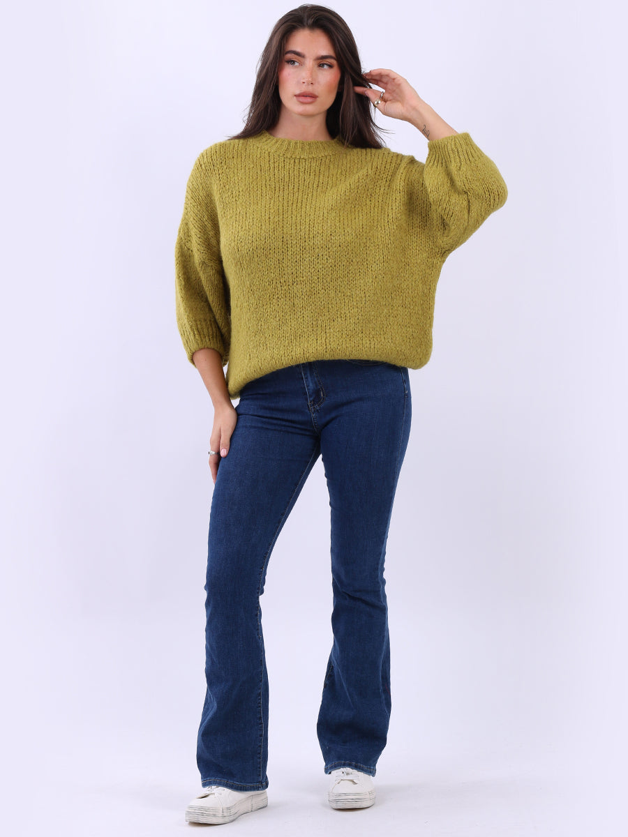 Women Cozy Wool Knit Crop Jumper