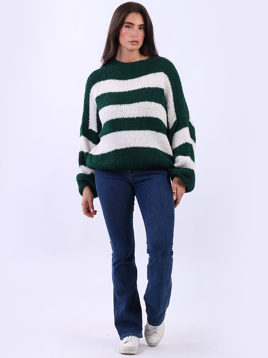 Drop Shoulders Batwing Knitted Woolen Crop Jumper