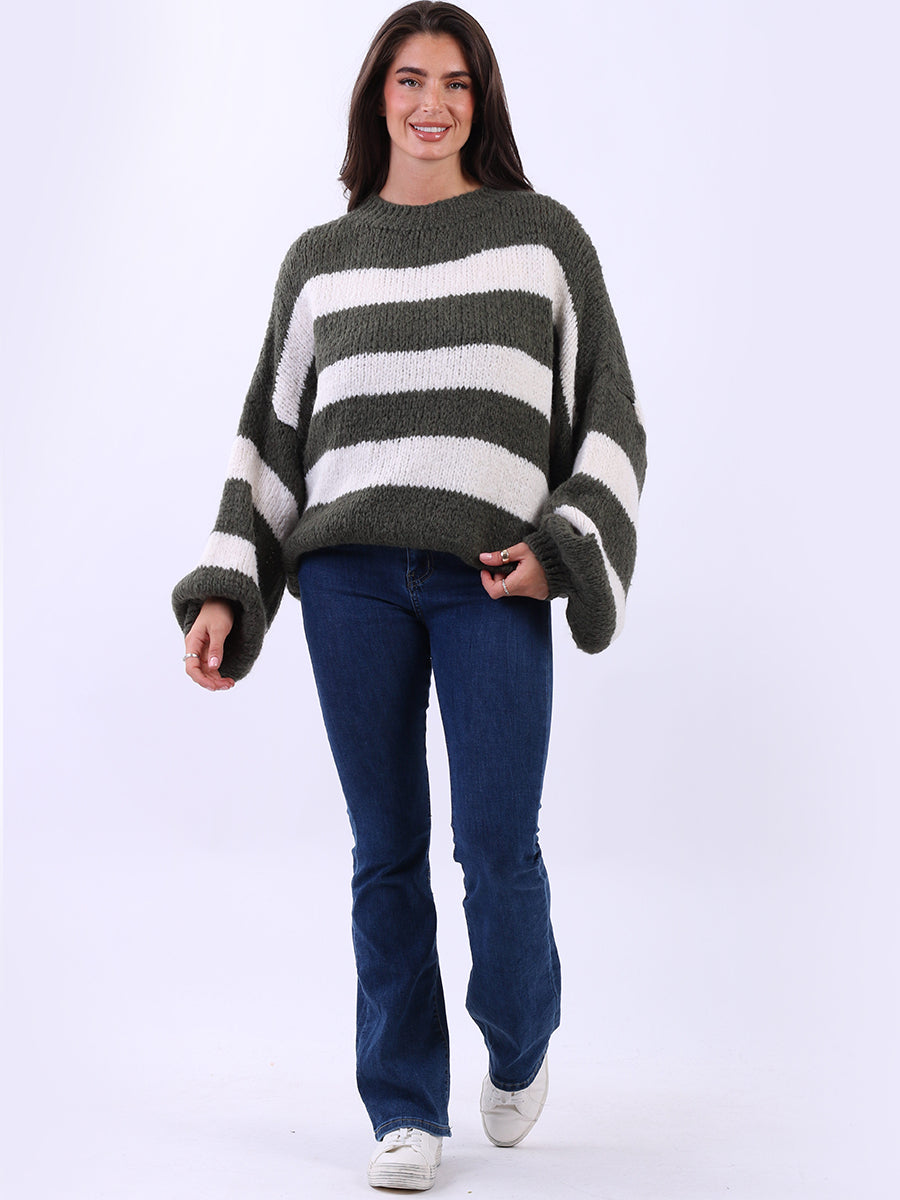 Drop Shoulders Batwing Knitted Woolen Crop Jumper