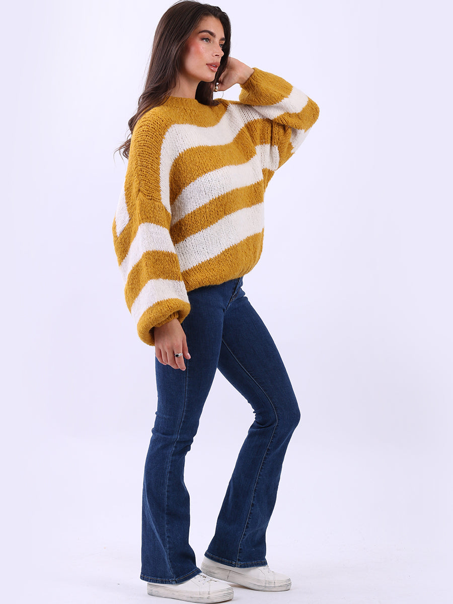 Drop Shoulders Batwing Knitted Woolen Crop Jumper